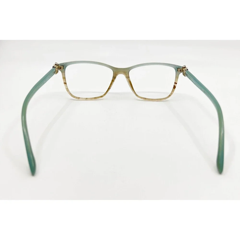Bvlgari Eyeglasses Womens Blue Brown Flower Detail 4073-B 5266 52-16-140